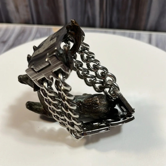 AWESOME THOR VIKING STAINLESS STEEL LINK BRACELET. - Picture 6 of 9